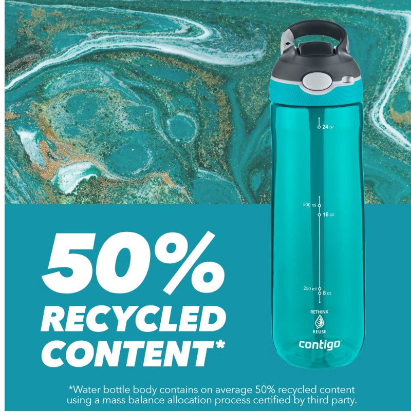 Contigo Ashland AUTOSPOUT Water Bottle Tritan Renew, 720 ml (Scuba)